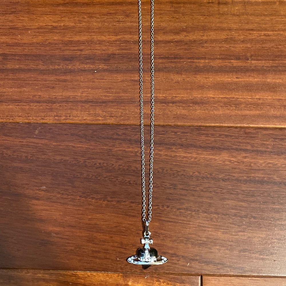 Vivienne Westwood Black Heart Orb Necklace